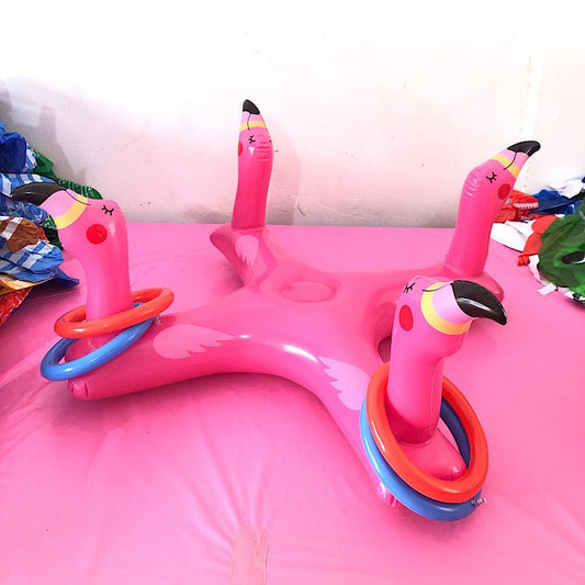 Puhallettava rengaspeli - flamingo